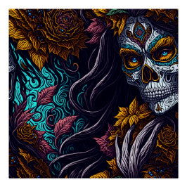 Pôster Sugar Skull Catrina