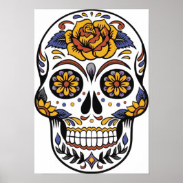 Poster Sugar Skull Dia De Los Muertos