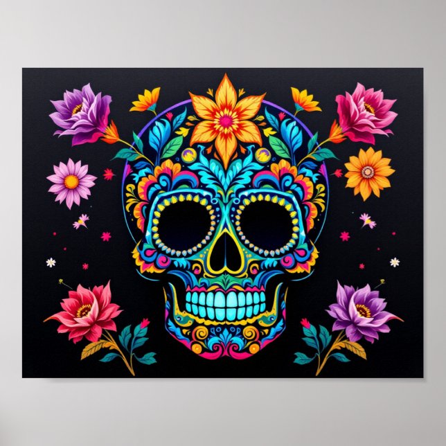 Poster Sugar Skull N Roses  (Frente)