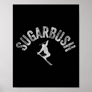 Poster Sugarbush Esqui Vintage Esqui Vermont Legal Esquia