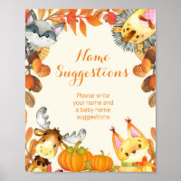 Sugestões De Nome Animal Da Pumpkin Em Queda Rústi