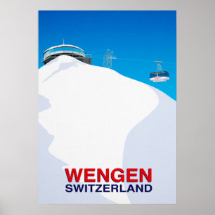 Pôster Suiça da estância de esqui de Wengen