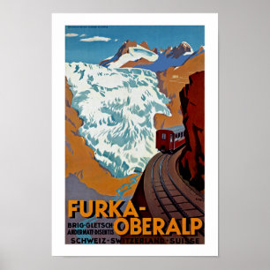 Poster Suiça de Furka-Oberalp