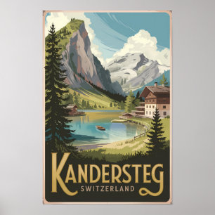 Poster Suiça de Ilustração de Viagem de Ilustração Kander