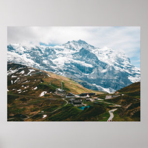 Poster Suiça de passagem da montanha Kleine Scheidegg