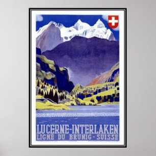 Poster Suiça do vintage -