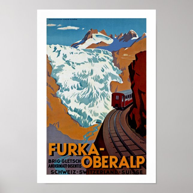 Poster Suiça Furka-Oberalp (Frente)
