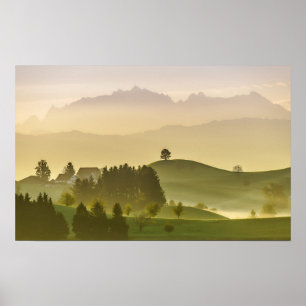 Poster Suiça idílico da paisagem  , Säntis