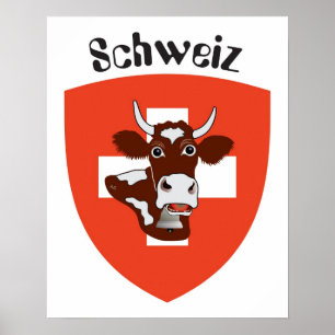 Poster Suíça, Suisse, Svizzera, Svizra, Switzerland