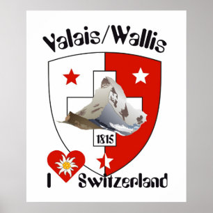Pôster Suíça, Suisse, Svizzera, Svizra, Switzerland