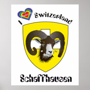 Poster Suíça, Suisse, Svizzera, Svizra, Switzerland