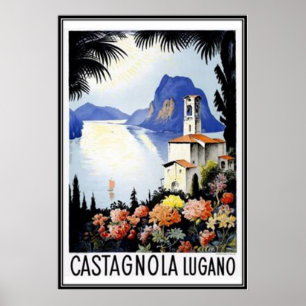 Pôster Suiça Vintage -