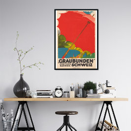Poster Suiça Vintage Graubünden