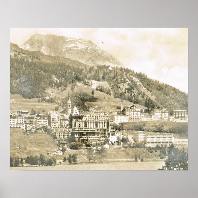 Poster Suiça Vintage, Rua Moritz 1906 (Frente)