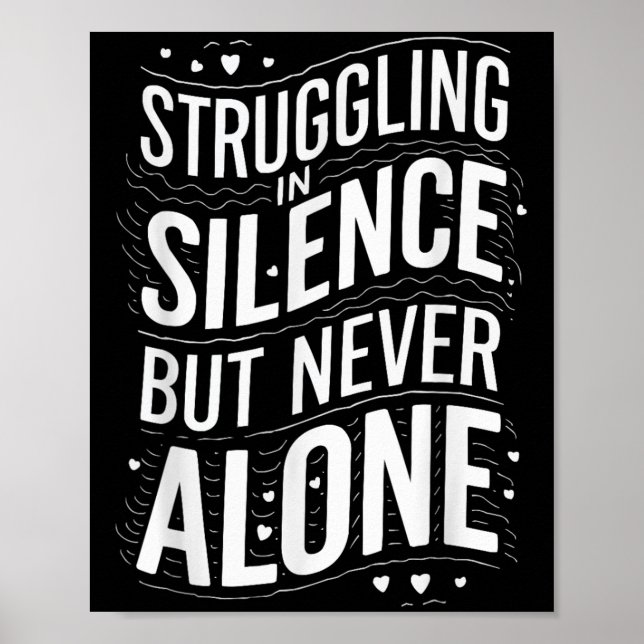 Poster Suicide Awareness Depression Anxiety Mental Health (Frente)