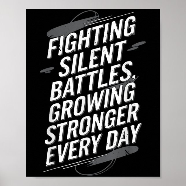 Poster Suicide Awareness Depression Anxiety Mental Health (Frente)