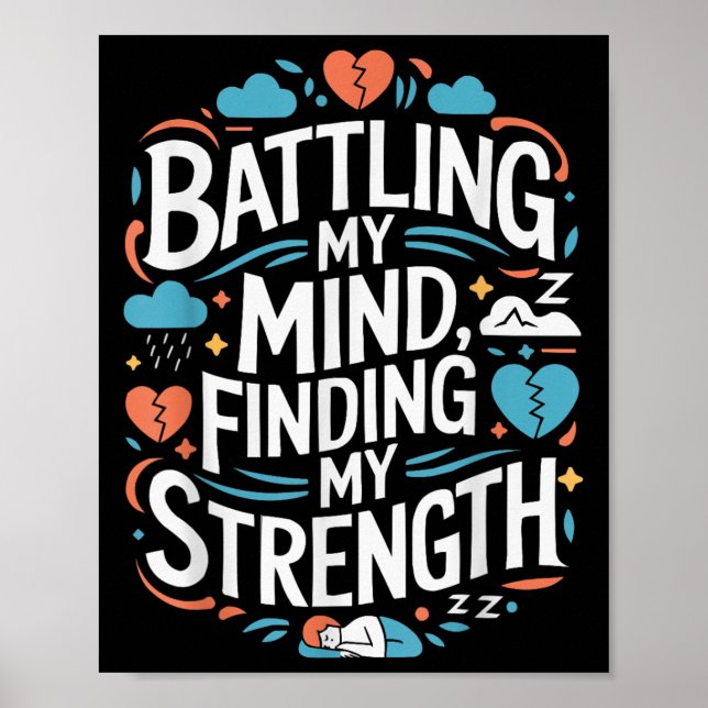 Poster Suicide Awareness Depression Anxiety Mental Health (Frente)