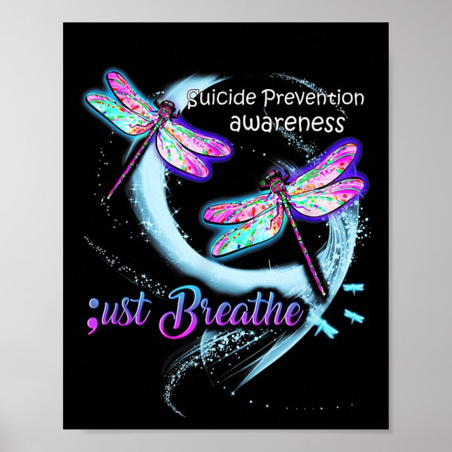 Poster Suicide Awareness Shirt Just Breathe Suicide Preve (Frente)