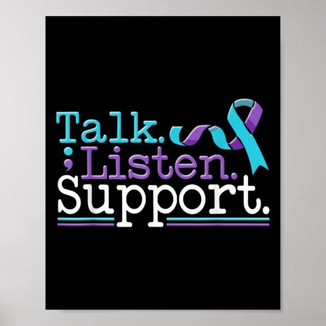 Poster Suicide Awareness Suicide Prevention Suprt Survivo (Frente)