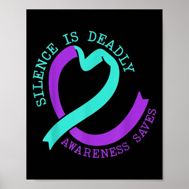 Poster Suicide Awareness Suicide Prevention Suprt Survivo (Frente)