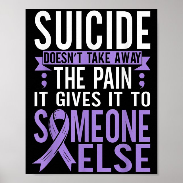 Poster Suicide Awareness Suicide Prevention Suprt Survivo (Frente)