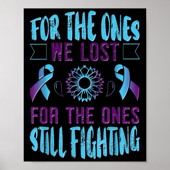 Poster Suicide Awareness Suicide Prevention Suprt Survivo (Frente)