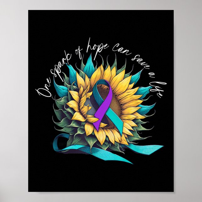 Poster Suicide Awareness Suicide Prevention Suprt Survivo (Frente)