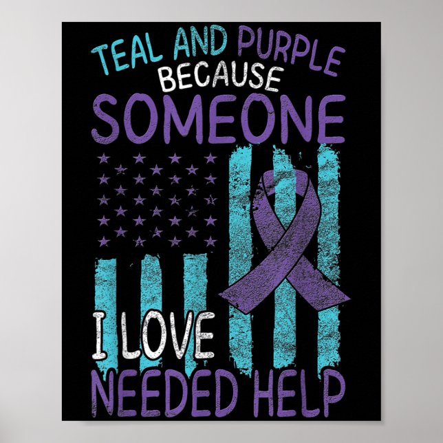 Poster Suicide Awareness Suicide Prevention Suprt Survivo (Frente)