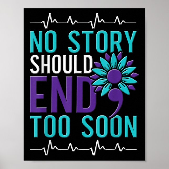 Poster Suicide Awareness Suicide Prevention Suprt Survivo (Frente)