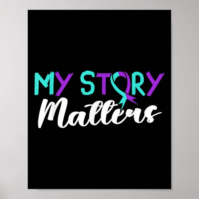 Poster Suicide Awareness Suicide Prevention Suprt Survivo (Frente)