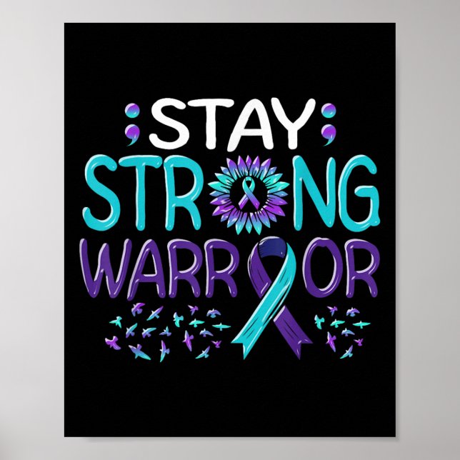 Poster Suicide Awareness Suicide Prevention Suprt Survivo (Frente)