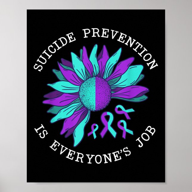 Poster Suicide Awareness Suicide Prevention Suprt Survivo (Frente)