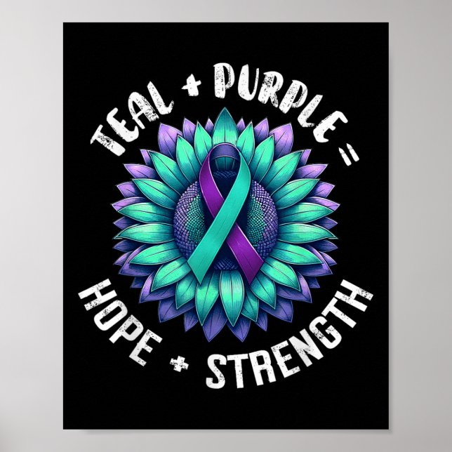 Poster Suicide Awareness Suicide Prevention Suprt Survivo (Frente)