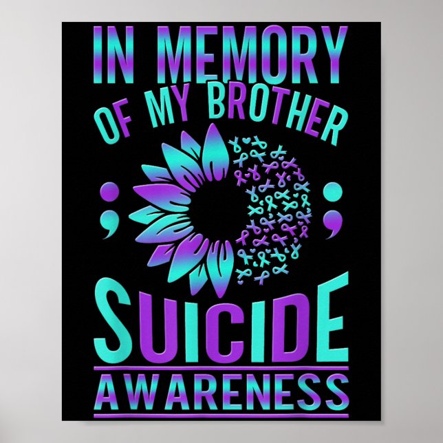 Poster Suicide Awareness Suicide Prevention Suprt Survivo (Frente)