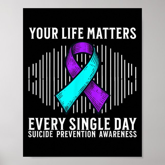 Poster Suicide Awareness Suprt Suicide Prevention Awarene (Frente)