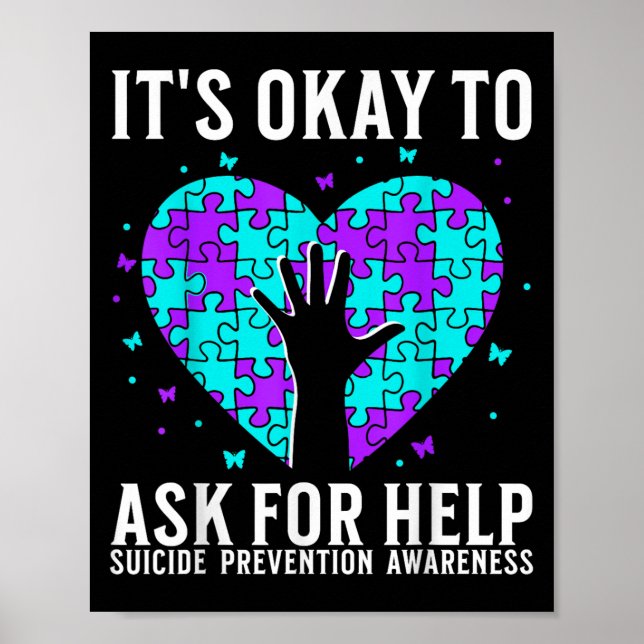 Poster Suicide Awareness Suprt Suicide Prevention Awarene (Frente)