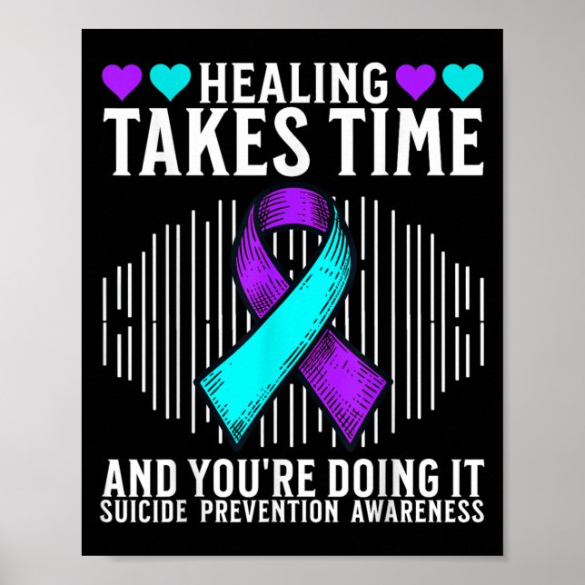 Poster Suicide Awareness Suprt Suicide Prevention Awarene (Frente)