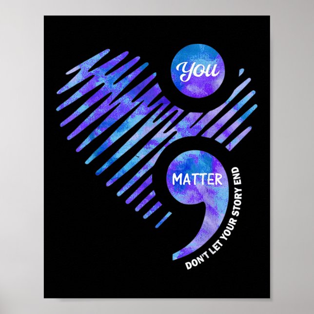Poster Suicide Prevention Awareness Dont Let Your Story E (Frente)