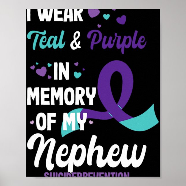 Poster Suicide Prevention Awareness In Memory Of Nephew  (Frente)