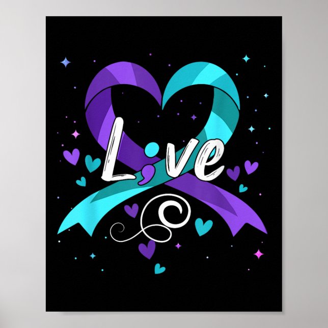 Poster Suicide Prevention - Semicolon Suicide Awareness R (Frente)