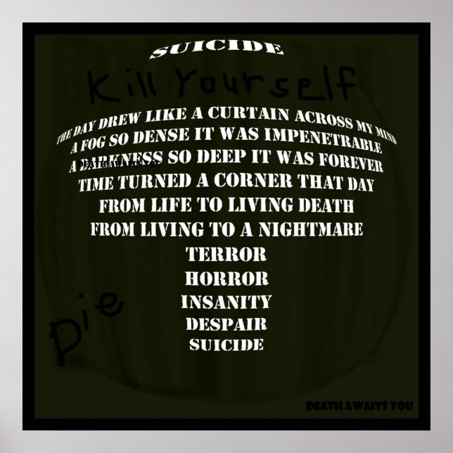 Pôster Suicídio (Frente)