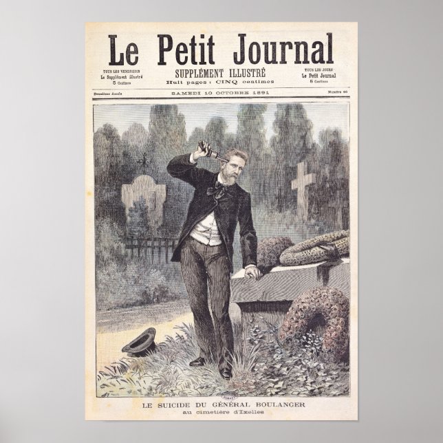 Pôster Suicídio do General Georges Ernest (Frente)