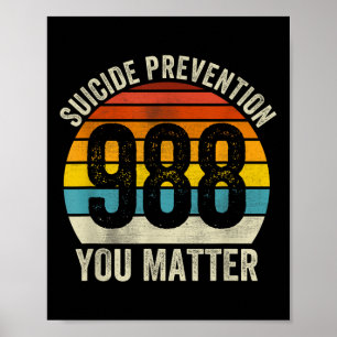 Poster Suicídio por Vintage 788 Prevenção Suicídio Por Ca