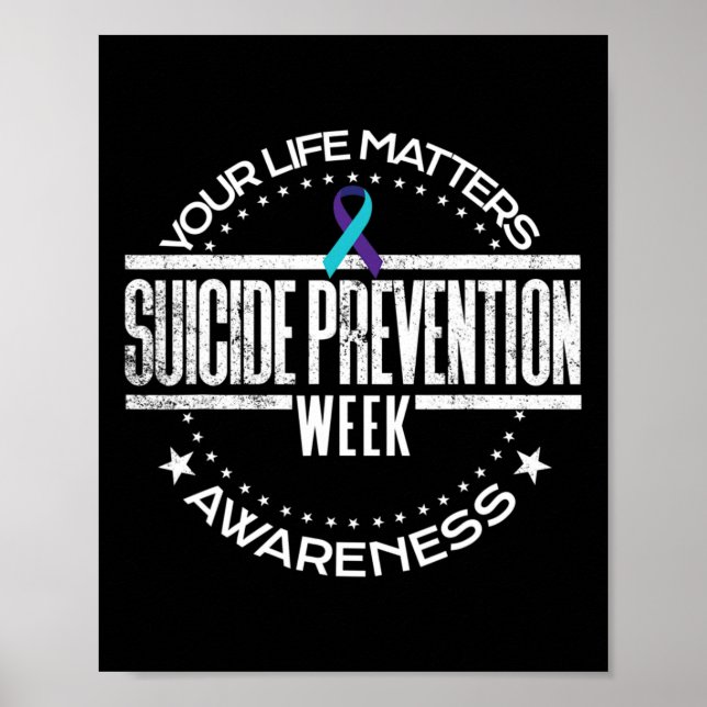 Poster Suicídio Prevenção de seus problemas de vida (Frente)