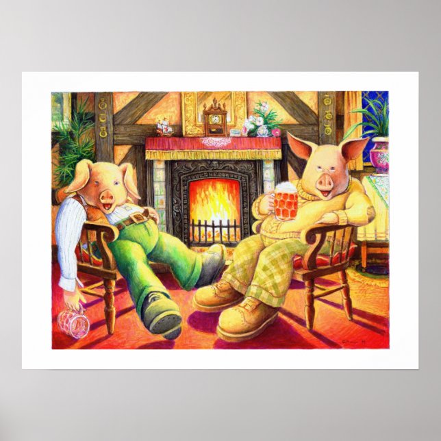 Poster Suínos em Véu (Frente)