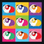 Poster Suínos pop Art Guiné<br><div class="desc">Porquinhos-da-índia bonitos no estilo pop.</div>