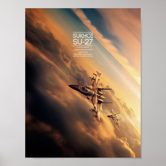 Poster Sukhoi Su-27 (Frente)