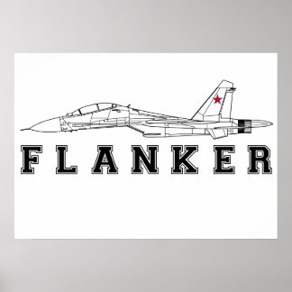 PÔSTER SUKHOI SU- 30 FLANKER RUSSA, LUTA CONTRA JET FORCE