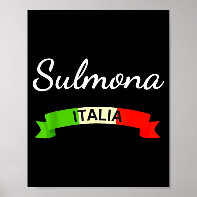 Poster Sulmona Italy Flag Italia Souvenir Gift Matching I (Frente)