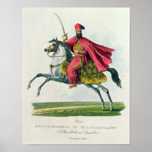Pôster Sultan Mahmud II  1829 (Frente)